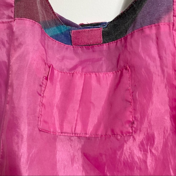 Disco 80s Y2K Glitter BONGO Bling Striped Boho Bohemian Hobo Bag Pink Multicolor - Picture 13 of 15